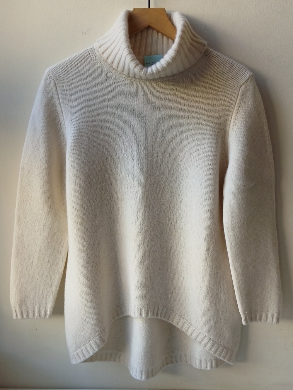 Hania 100% Cashmere Turtle Neck Sweater Ivory Women's O/S